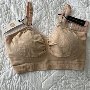 NWT Beige Kindred Bravely Sublime Nursing/Pumping Bra. Size Large